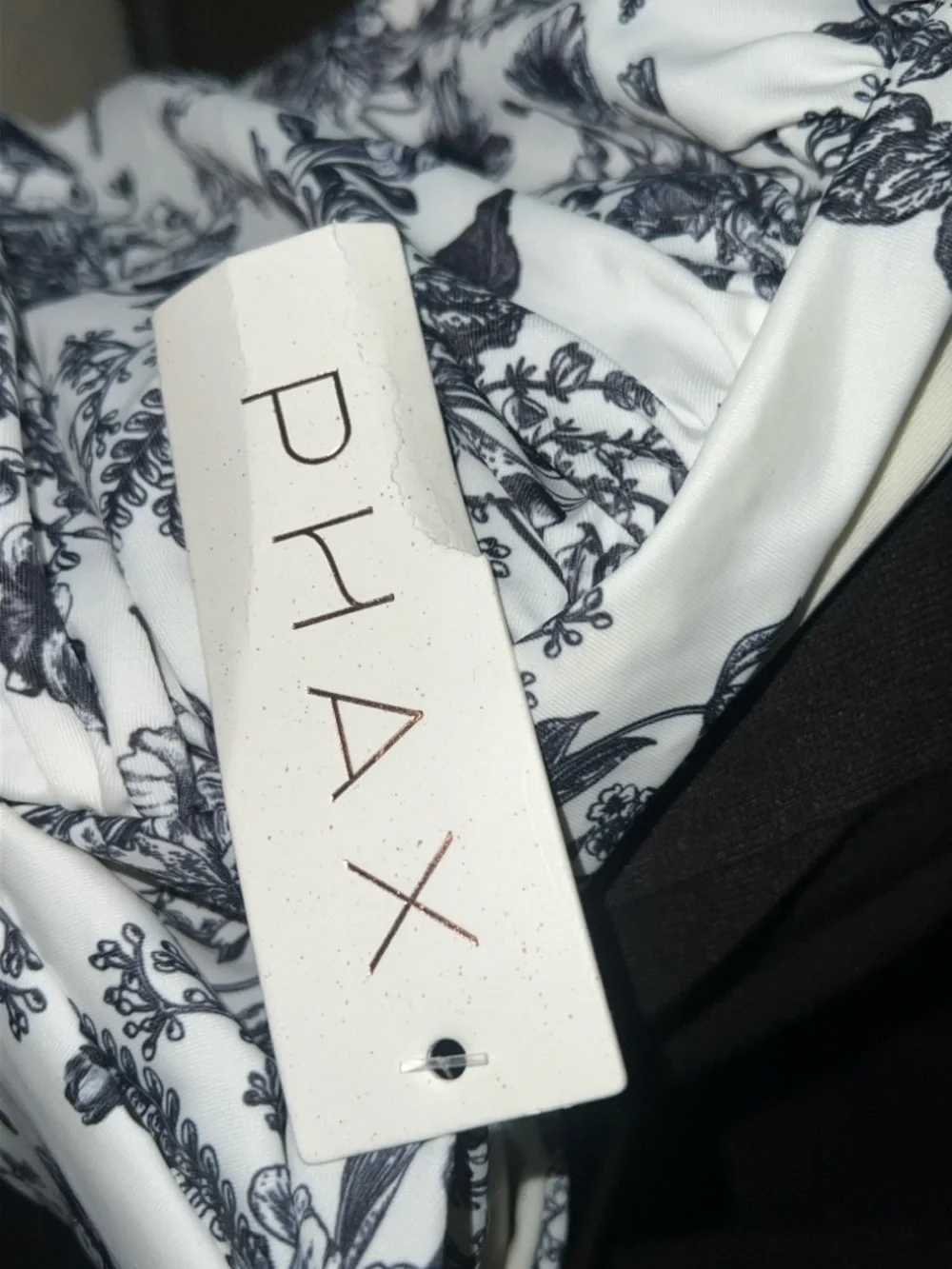 NWT Phax Swim Puff Sleeve Bikini Crop Top Only Size Large